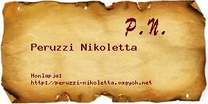 Peruzzi Nikoletta névjegykártya